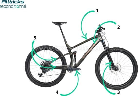 VTT Tout-Suspendu Trek Fuel EX 9.8 Sram GX Eagle 12V 29'' Vert Olive 2022 Produit Reconditionné - 3